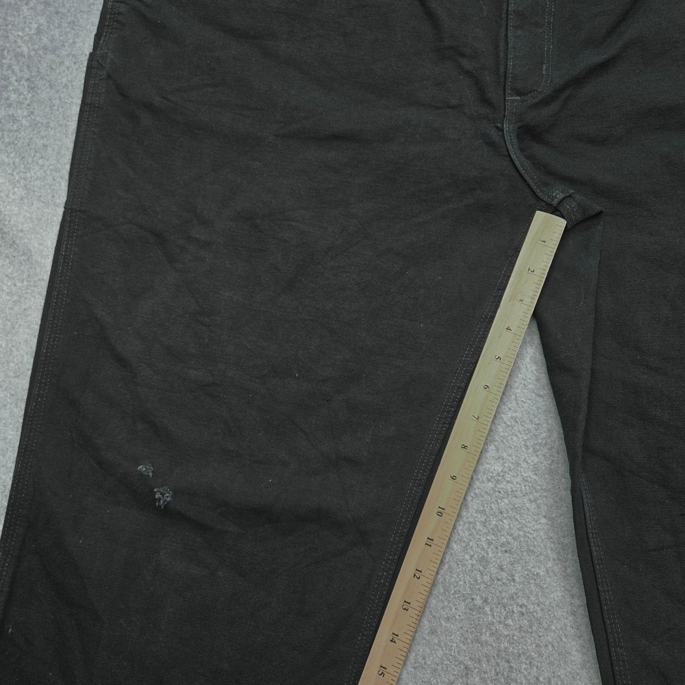 Carhartt Pants Mens 44x29 Black Carpenter Canvas Workwear Pockets Big Tall - Picture 10 of 16